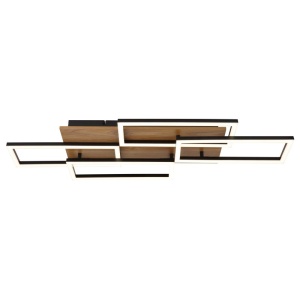 Plafoniera LED CCT cu telecomanda JEFFRY aspect lemn 67359-40 GL 172077 universul-luminii.ro