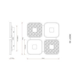 Plafoniera LED CCT cu telecomanda MOSAIKO - Img 10