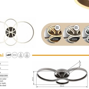 Plafoniera LED CCT GROUNI aluminiu titan mat 591727 universul-luminii.ro