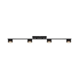 Plafoniera LED cu 4 spoturi, design modern, 3-Step MOODMAKER, Clyde 4 negru