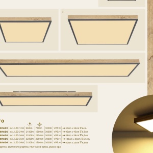 Plafoniera LED cu aspect lemn design slim DORO 36W 203047 universul-luminii.ro
