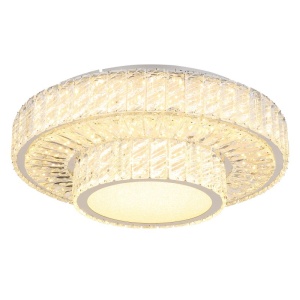 Plafoniera LED cu telecomanda design modern Mucky crom 50cm 135207 universul-luminii.ro