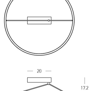 Plafoniera LED, Design Circular, 42W 3000K BLACK ZB-2562 171467 universul-luminii.ro