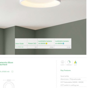 Plafoniera LED design circular Eternity 55 - Img 3