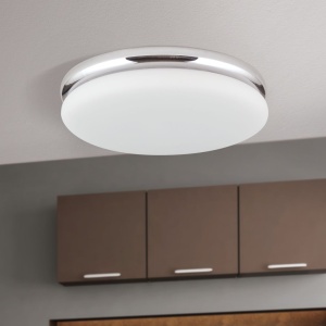 Plafoniera LED design circular JAMES D-32cm crom/opal - Img 3