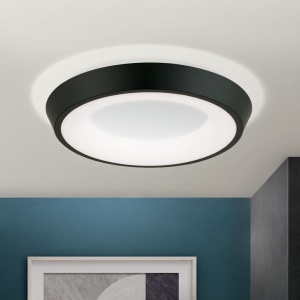 Plafoniera LED design circular LOOK negru
