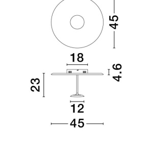 Plafoniera LED design decorativ NIMA D-45cm 237147 universul-luminii.ro