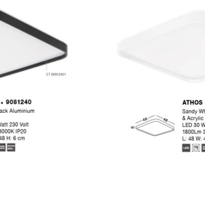 Plafoniera LED design minimal ATHOS neagra - Img 3