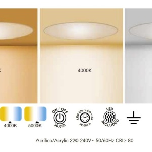 Plafoniera LED design minimalist SLIM 16W 5000k 220727 universul-luminii.ro