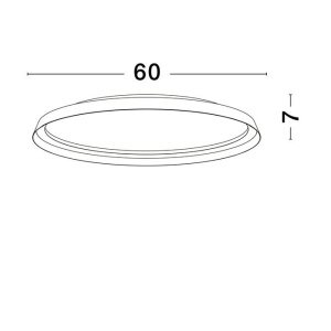 Plafoniera LED design modern circular ORMI negru D-60cm - Img 7