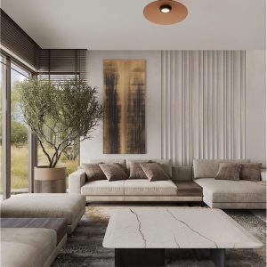 Plafoniera LED design modern POLIFEMO maro, 40cm 232807 universul-luminii.ro