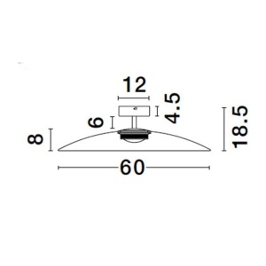 Plafoniera LED design modern POLIFEMO maro, 60cm 152577 universul-luminii.ro