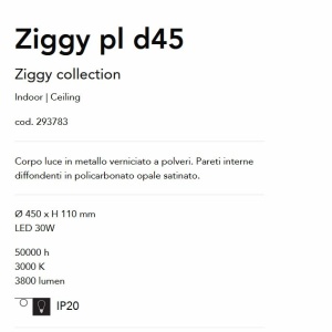 Plafoniera LED design modern Ziggy pl d45 alba - Img 3