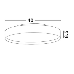 Plafoniera LED design slim ROI alb D-40cm 237307 universul-luminii.ro