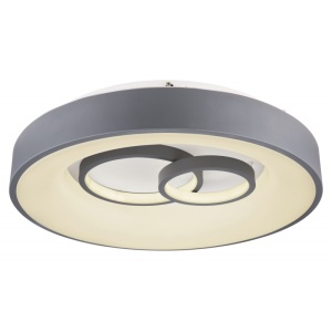 Plafoniera LED dimabila cu telecomanda design modern MAVY alb/gri 48416-50R GL