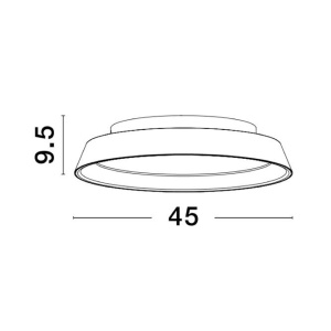 Plafoniera LED dimabila design modern Vela negru 45cm 115507 universul-luminii.ro