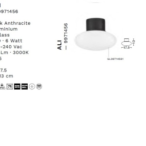 Plafoniera LED iluminat exterior moderrn IP565 ALI 558757 universul-luminii.ro