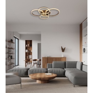 Plafoniera LED metal antracit cristale acrilice LORELEI 249827 universul-luminii.ro