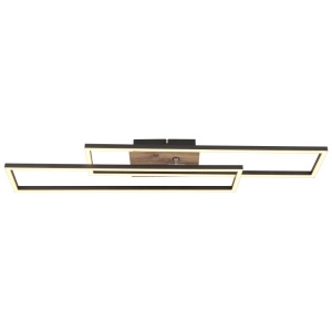Plafoniera LED moderna DAKARI negru/lemn 162417 universul-luminii.ro