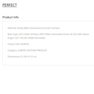 Plafoniera LED moderna design slim PERFECT 100cm negru 3000K Dimmable 140467 universul-luminii.ro