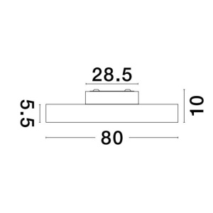Plafoniera LED moderna design slim PERFECT 80cm alba 3000K Dimmable 223307 universul-luminii.ro