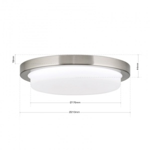 Plafoniera LED moderna LEROX 20cm crom satin 198087 universul-luminii.ro