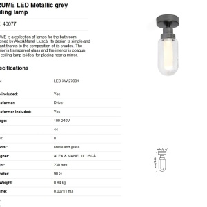 Plafoniera LED pentru baie design minimalist IP44 BRUME 83077 universul-luminii.ro