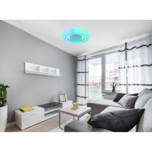 Plafoniera LED RGB cu telecomanda design modern Burro alb 39cm 135377 universul-luminii.ro
