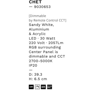 Plafoniera LED RGB si telecomanda Chet 39cm 148857 universul-luminii.ro