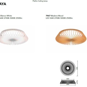 Plafoniera LED Smart dimabila cu telecomanda HIMALAYA 56W alba 132367 universul-luminii.ro