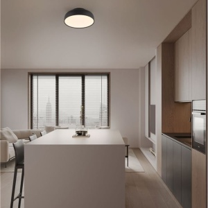 Plafoniera LED stil modern 2700K NOELIA negru 40cm - Img 2