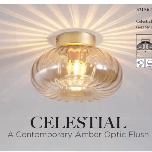 Plafoniera metal auriu sticla chihlimbar Celestial 632227 universul-luminii.ro
