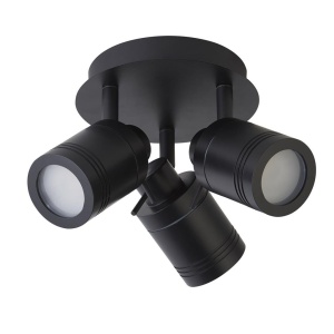 Plafoniera pentru baie cu spoturi directionabile IP44 Samson negru 3L 110897 universul-luminii.ro