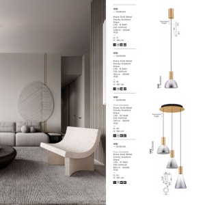 Plafoniera, Spot aplicat LED, Metal, Sticla, Fumuriu, Voi 245267 universul-luminii.ro