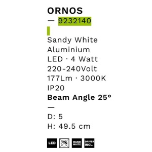 Plafoniera/Spot LED reglabil stil minimalist ORNOS alB H-49,5cm 159717 universul-luminii.ro