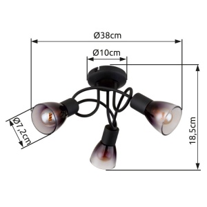 Plafoniera stil minimalist SATELLA 3L 240987 universul-luminii.ro