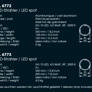Proiector iluminat exterior din aluminiu turnat, otel galvanizat la cald, AL 6772 63777 universul-luminii.ro