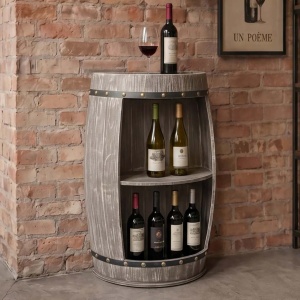 Raft Butoi suport pentru sticle Bodega 80cm pin natur