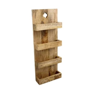 Raft de perete pentru flori sau condimente HEMINGWAY 80cm mango A-42573 VC