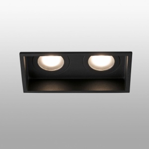 Rama Spot incastrabil tavan baie IP44 HYDE SQ 2L negru - Img 3
