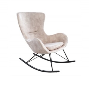 Scaun balansoar design nordic Scandinavia Swing, catifea sampanie