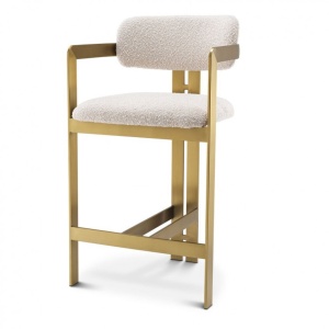 Scaun bar design LUX Donato Counter Stool, boucle crem 115049 HZ