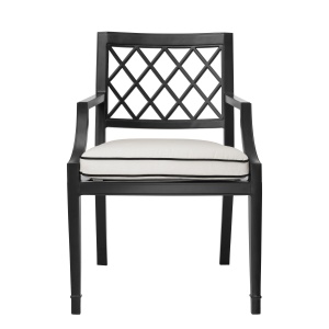 Scaun cu brate pentru interior si exterior Paladium, negru 113619 HZ - Img 2