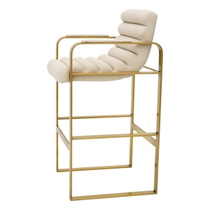 Scaun de bar elegant design LUX Olsen, scalea sand - Img 5