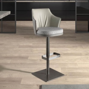 Scaun de bar pivotant cu inaltime reglabila Stool gri