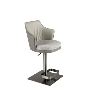 Scaun de bar pivotant cu inaltime reglabila Stool gri - Img 6