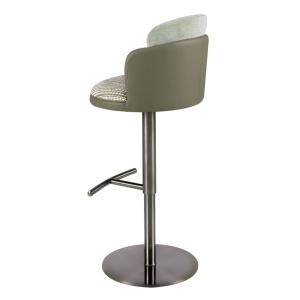 Scaun de bar pivotant cu inaltime reglabila Stool verde inchis - Img 4