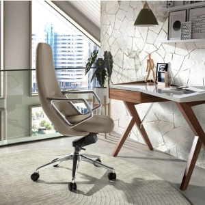 Scaun de birou modern piele sintetica Grey