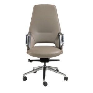 Scaun de birou modern piele sintetica Grey - Img 3