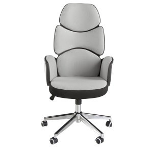 Scaun de birou pivotant design modern Gris-White - Img 7